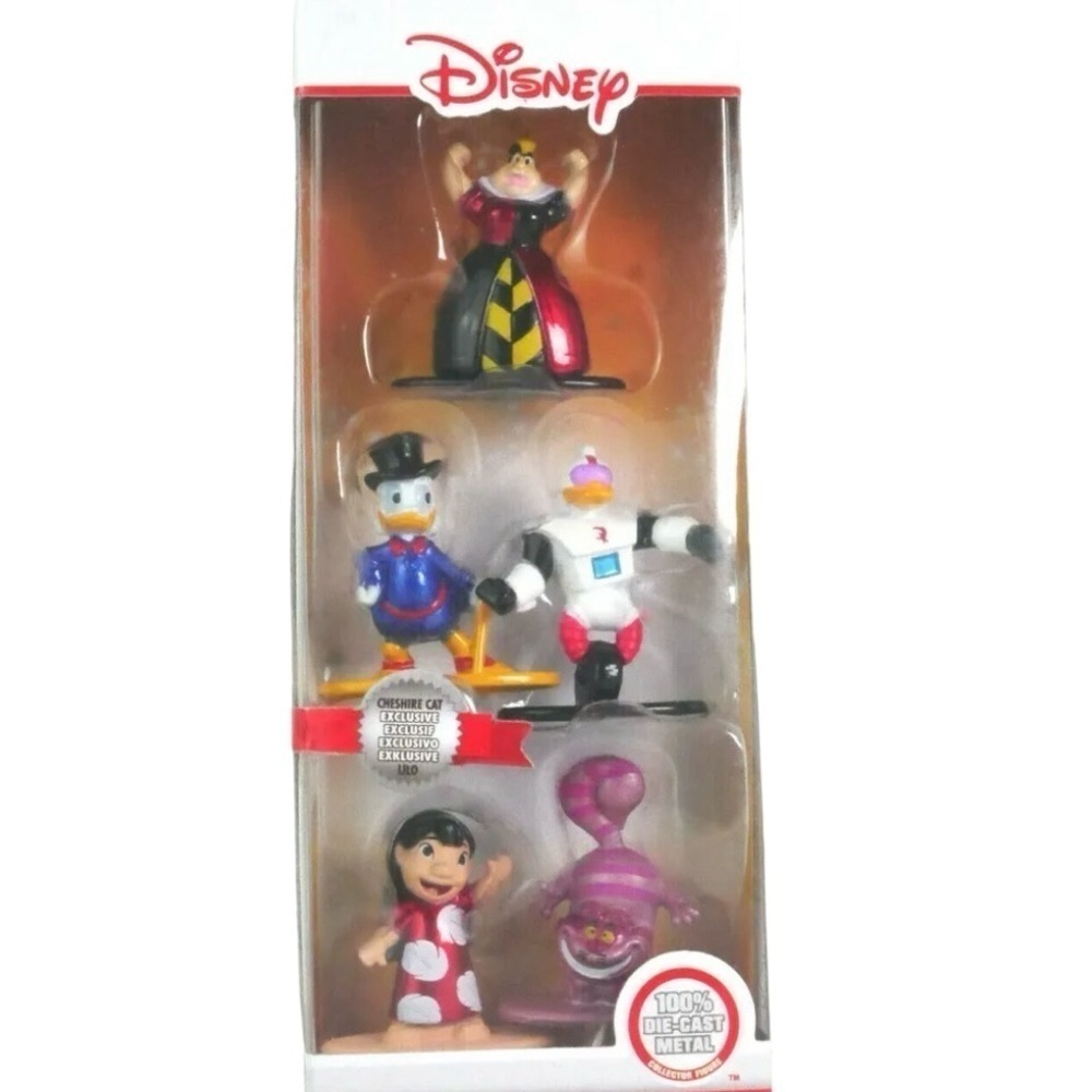 Disney 5 Pack Figure Collectors Set Die Cast Lilo Scrooge Gizmoduck Cheshire Cat